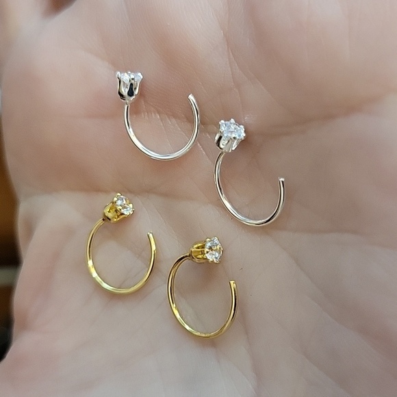 Dainty Crystal Huggies, choice of color - Picture 3 of 10